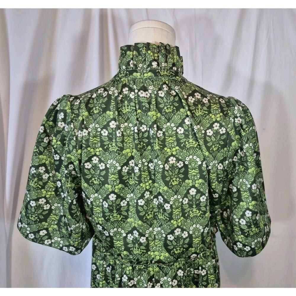 Tuckernuck Dandelion Daze Crawford Green Floral Cotton Mini Dress Small - Picture 8 of 10